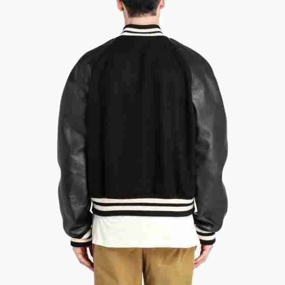 Rapper Lil Baby Leather Sleeves Varsity Jacket