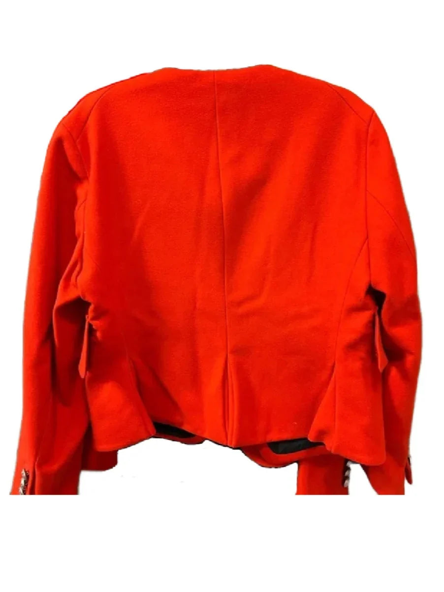 Lil Peep Burberry Red Wool Military Jacket