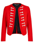 Lil Peep Burberry Red Wool Military Jacket