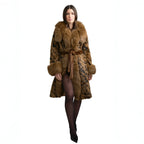 Mink Three Quarter Coat with Fox Trim