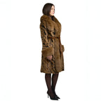 Mink Three Quarter Coat with Fox Trim