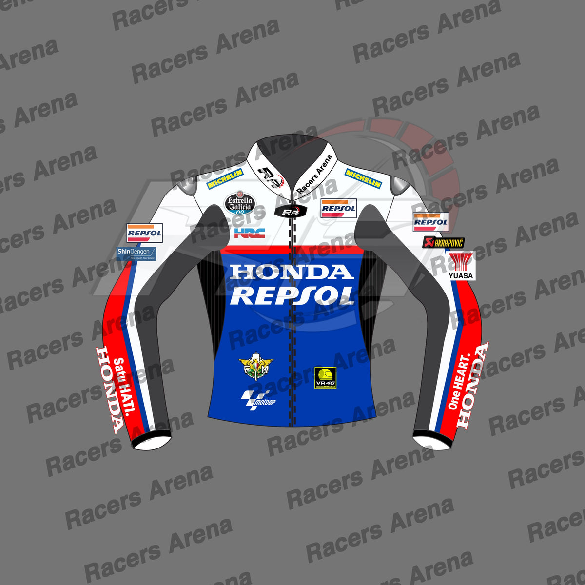 Luca Mrini Honda Repsol British GP 2024 Motorcycle Leather Race Jacket