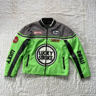 Lucky Strike Racing Green & Grey Polyester Jacket