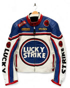Lucky Strike Racing Moto Leather Biker Jacket