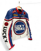Lucky Strike Racing Moto Leather Biker Jacket