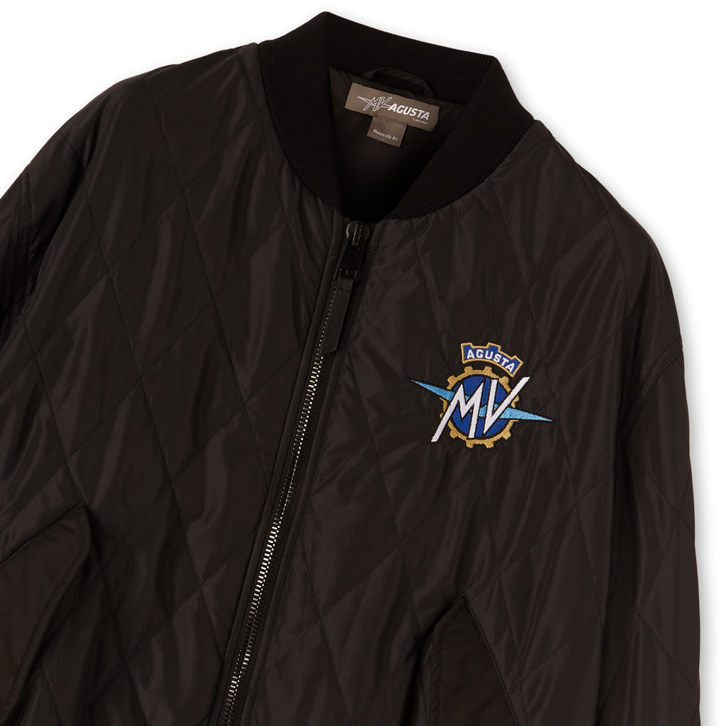 Logo Level 2 Quilted Bomber Black