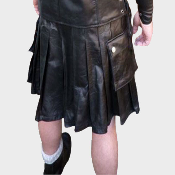 MASCULINE AND TOUGH LEATHER KILT FOR MEN