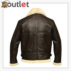 MEN B3 BOMBER AVIATOR SHEARLING SHEEPSKIN LEATHER WINTER JACKET