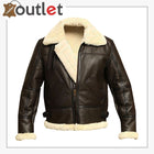 MEN B3 BOMBER AVIATOR SHEARLING SHEEPSKIN LEATHER WINTER JACKET