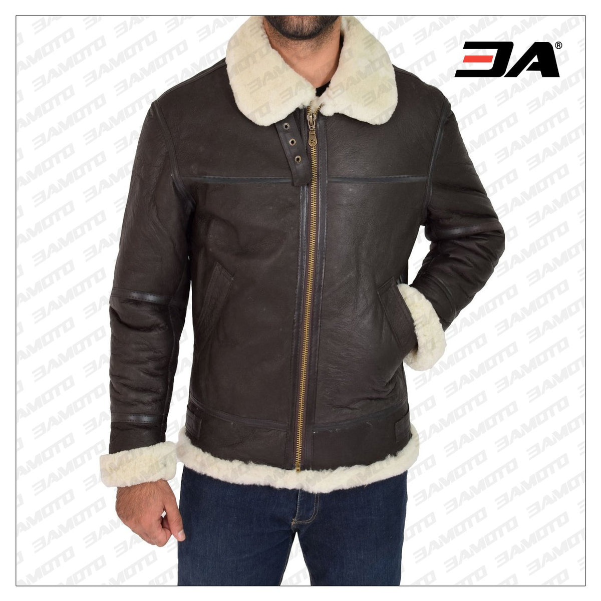 Men B3 Sheepskin Leather Jacket