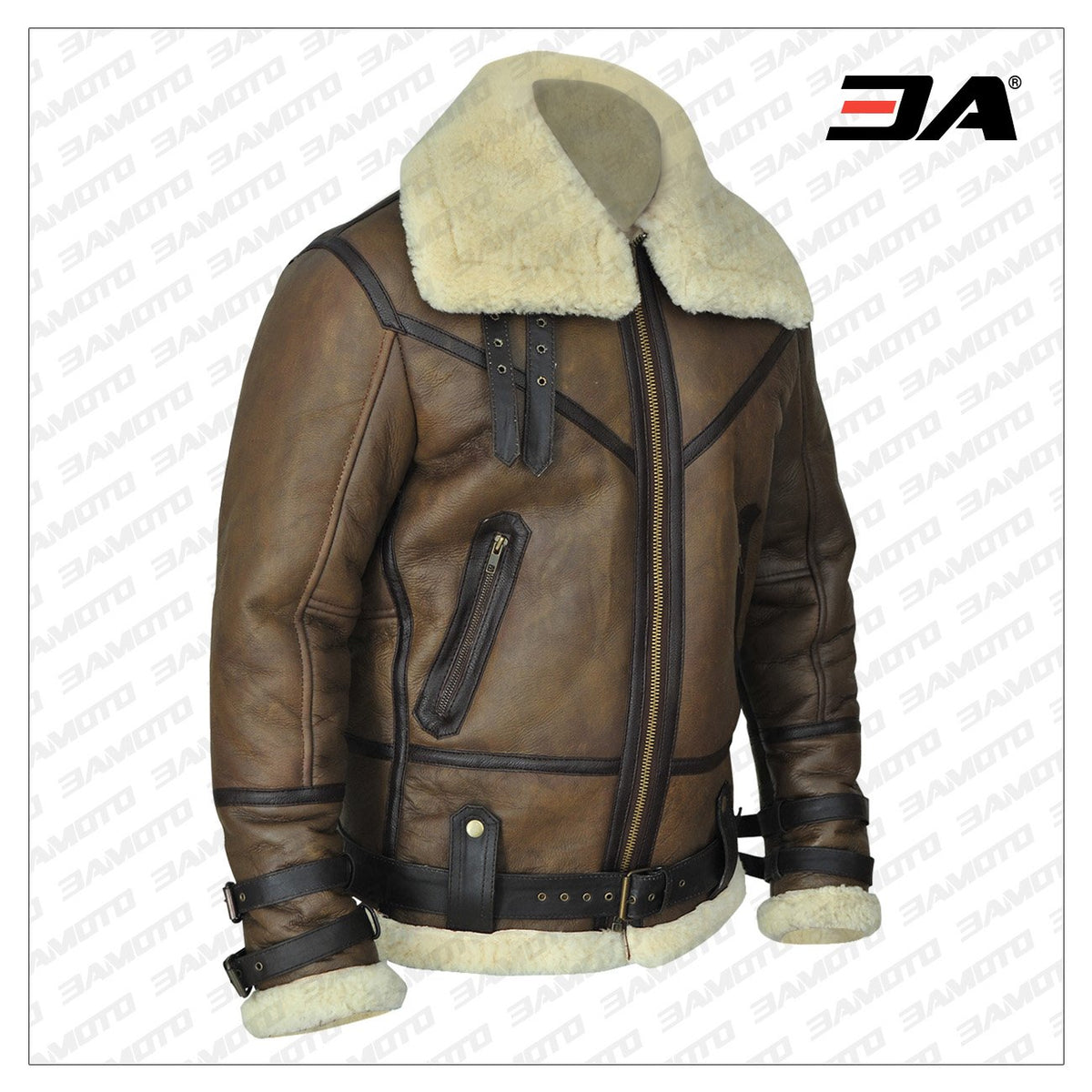 Men Brown B3 Aviator Shearling Jacket