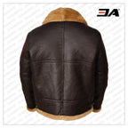 Men Brown B3 Sheepskin Leather Jacket