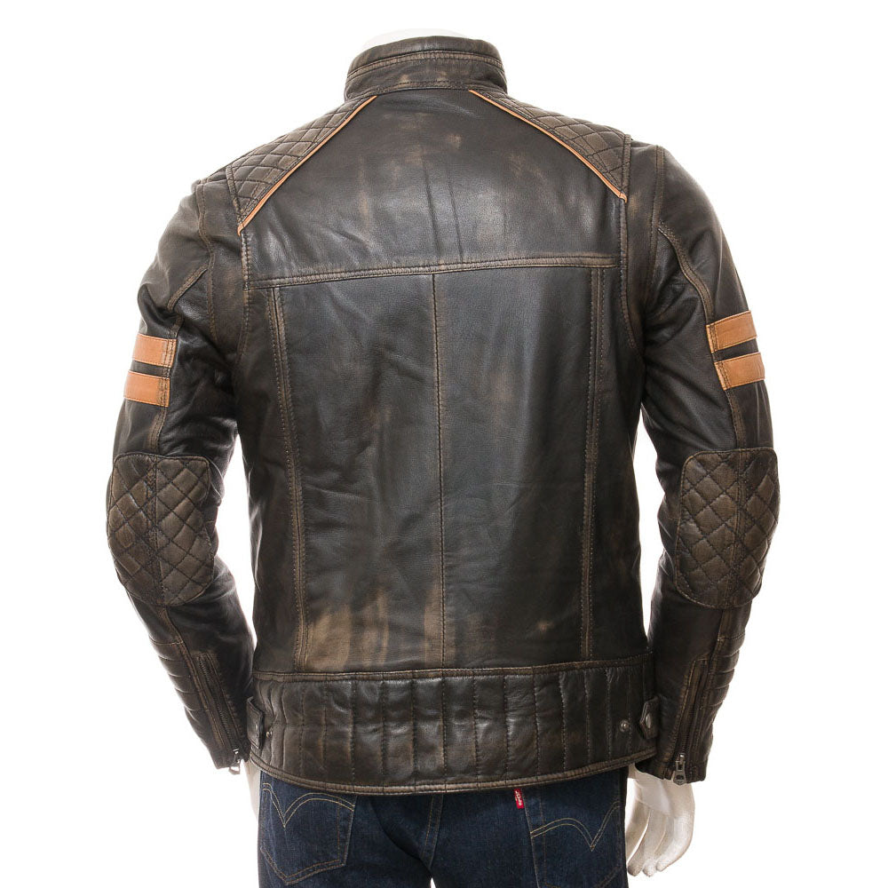 Men’s Vintage Leather Biker Jacket