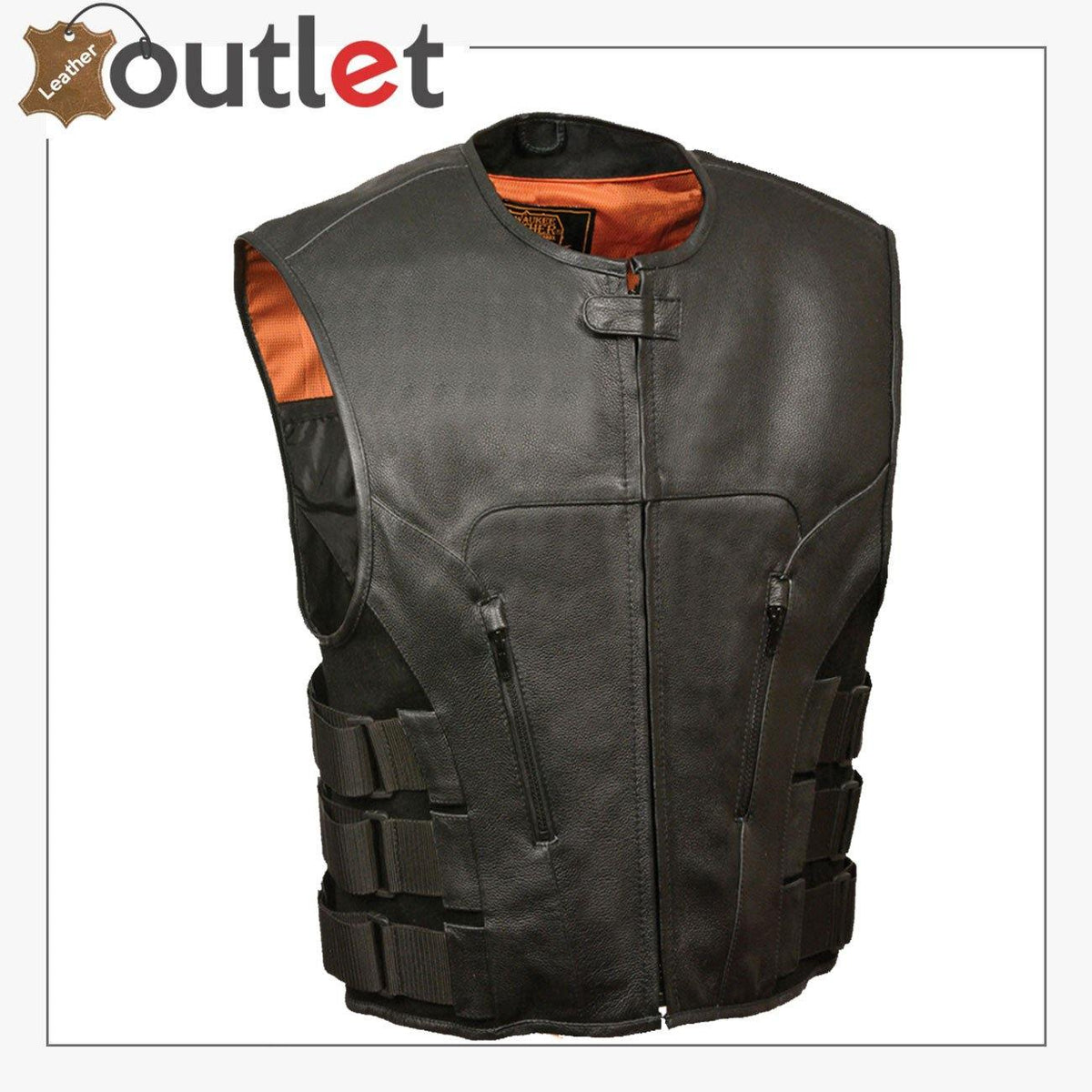Leather Vest With Adjustable Waist Leather Belts