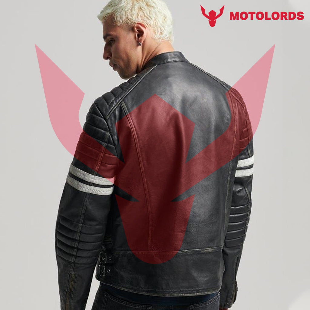 Black racing leather jacket 2024