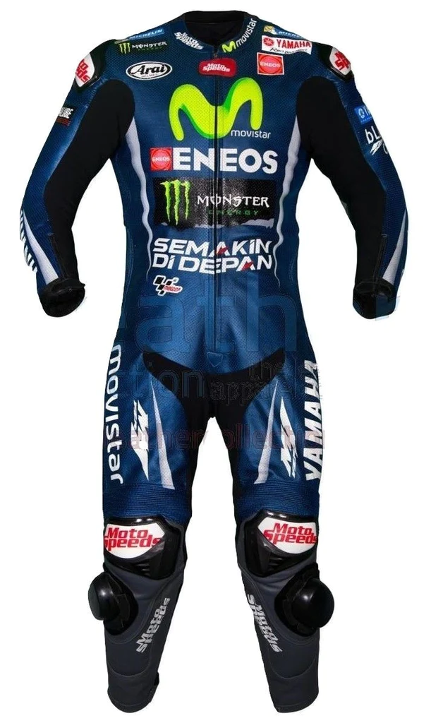 BLUE MAVERICK VINALES LEATHER RACING SUIT
