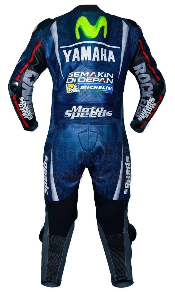 BLUE MAVERICK VINALES LEATHER RACING SUIT