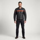 Men’s Brawler Leather Moto Jacket – Harley-Style Black Biker Jacket