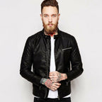 Men’s Lambskin Leather Biker Jacket – Premium Moto Style Jacket