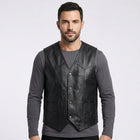 Men’s California Style Motorcycle Leather Vest – Biker Riding Vest