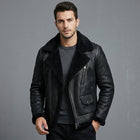 B3 Shearling Leather Jacket _ Men's Flying Jacket