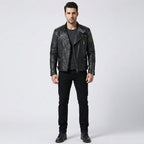 Men's Leather Punk Jacket