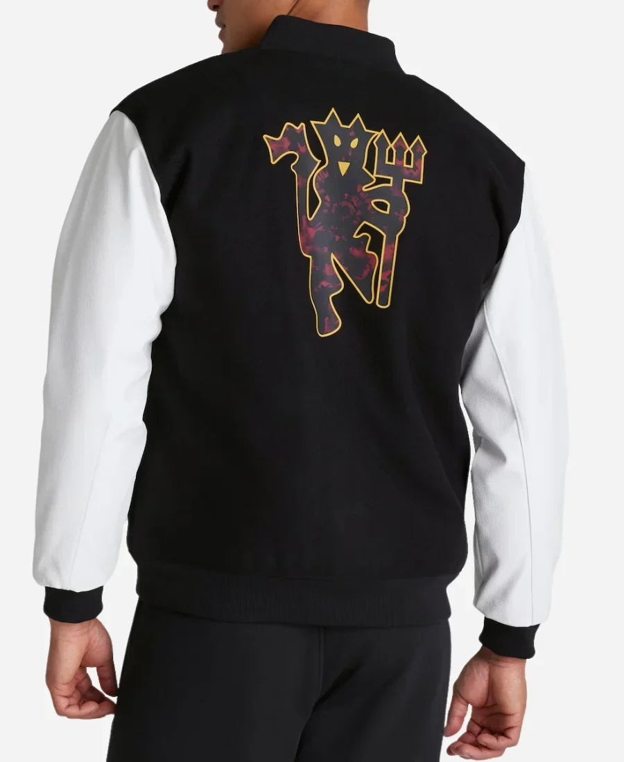 Manchester United Varsity Black Jacket