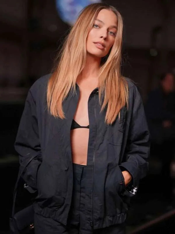 Margot Robbie Paris Fashion Show 2026 Quilted Jacket