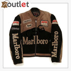 Marlboro Cafe Racer Leather Jacket for Men