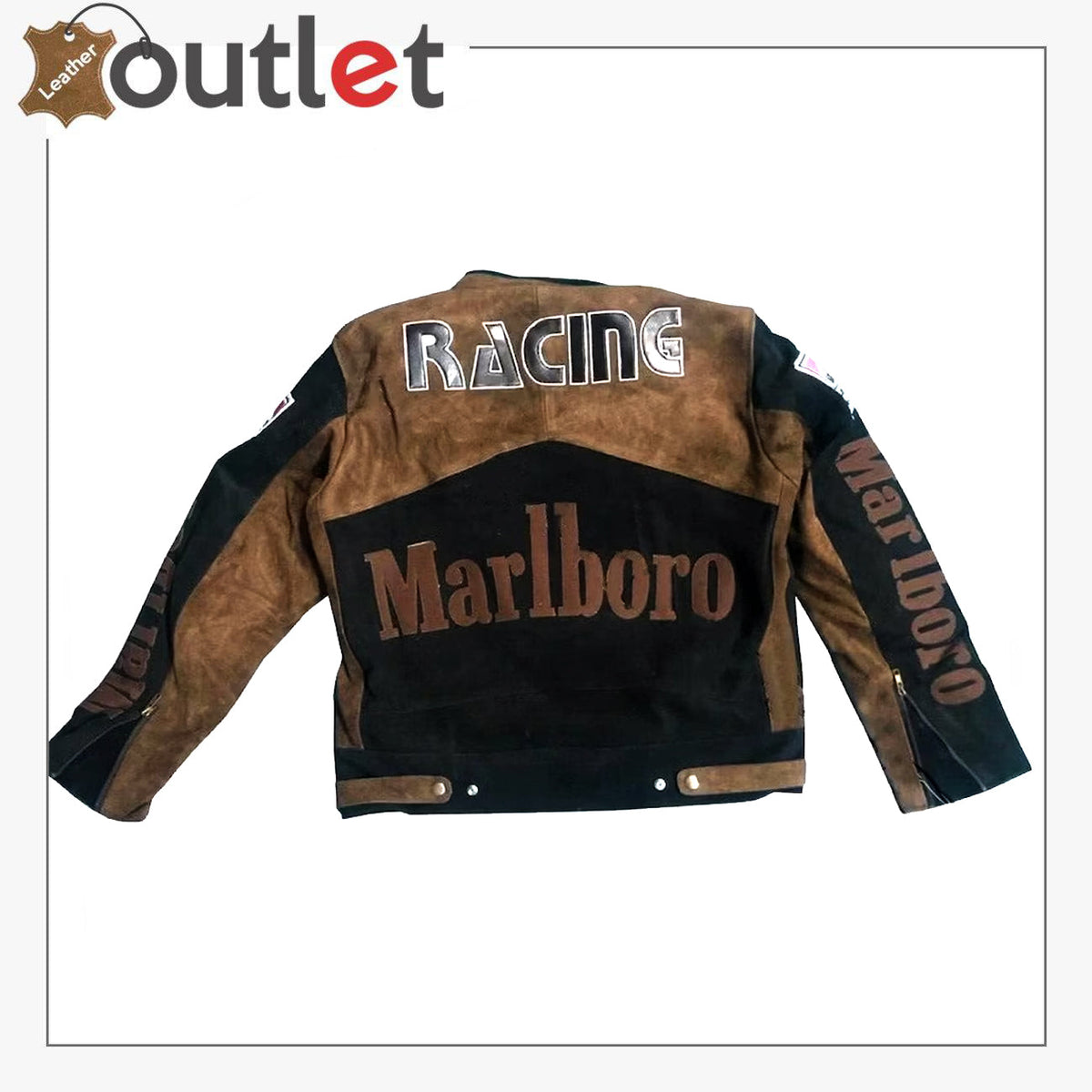 Marlboro Cafe Racer Leather Jacket for Men