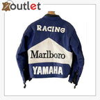 Marlboro Racing Blue & White Motorcycle Leather Jacket