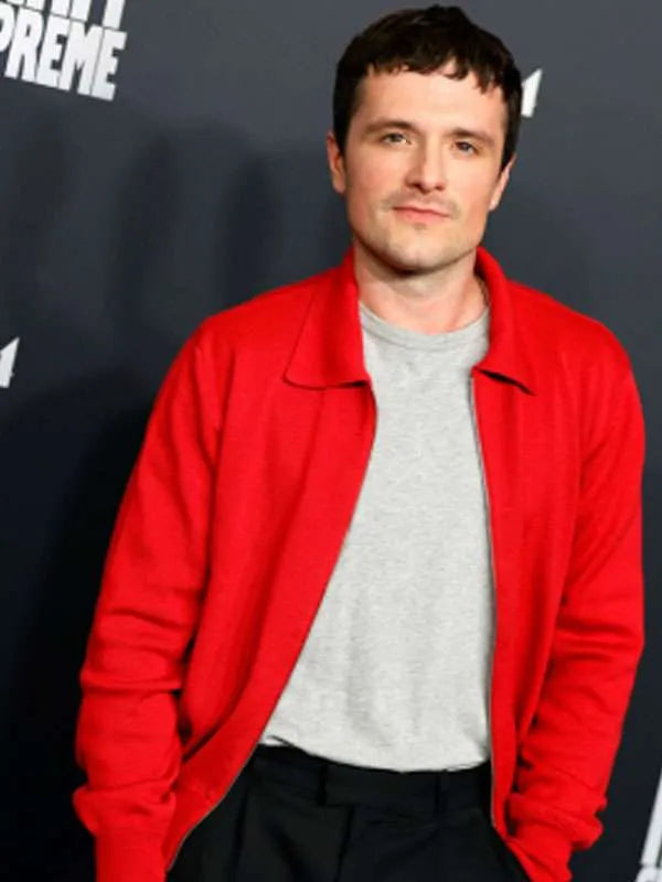 Josh Hutcherson Marty Supreme 2025 Movie Premiere Red Jacket