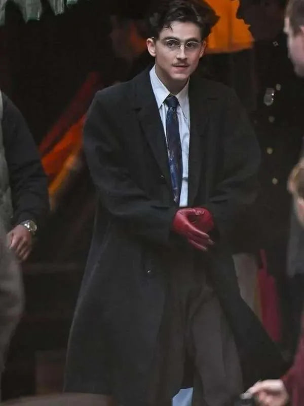 Timothee Chalamet Marty Supreme Black Coat