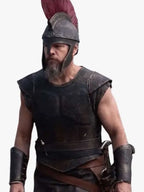 The Odyssey 2026 Matt Damon Black Leather Vest