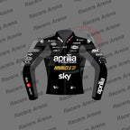 Maverick Vinales Aprilia Winter Test 2024 Motorcycle Leather Racing Jacket