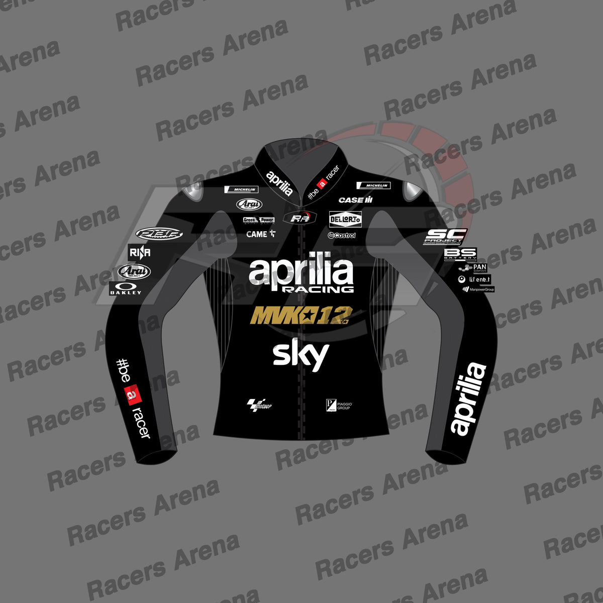 Maverick Vinales Aprilia Winter Test 2024 Motorcycle Leather Racing Jacket