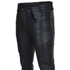 Men's Black Genuine Leather Pant