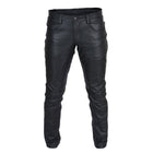 Men's Black Genuine Leather Pant