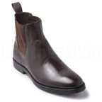 Men Brown Chelsea Genuine Leather Boots brown
