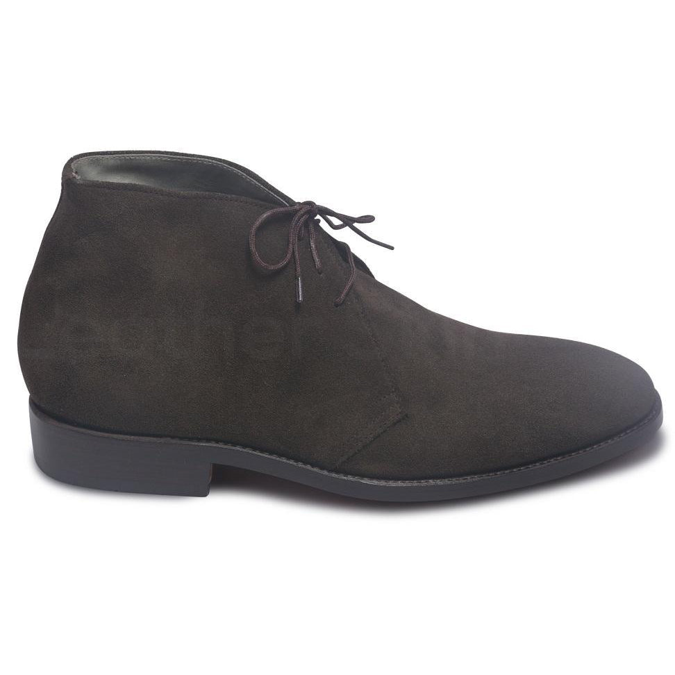 Men Brown Lace Up Suede Chukka Leather Boots