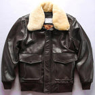 Men Genuine Sheepskin Leather Aviator G-1 Flight Bomber Jacket