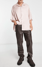 Men's Dark Brown Leather Pants