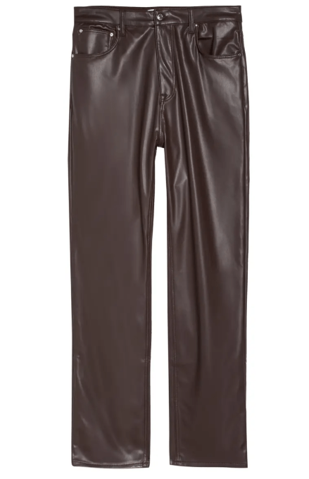 Men's Dark Brown Leather Pants