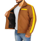 Avanzar Leather Men’s Stylish Brown Cotton Jacket