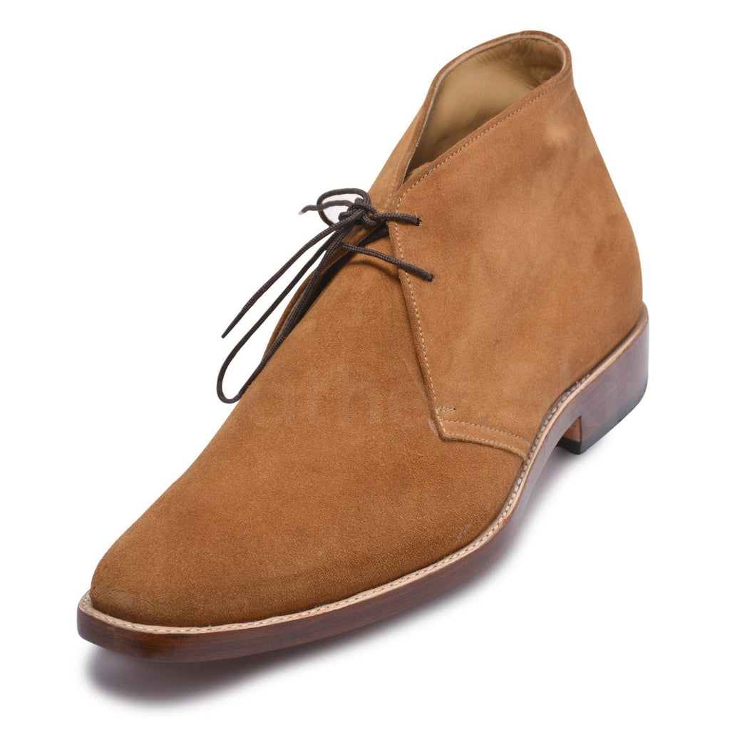 Men Tan Suede Chukka Leather Boots