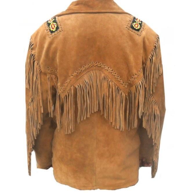 Men’s Tan Suede Leather Cowboy Jacket