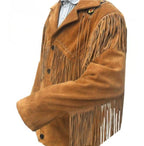Men’s Tan Suede Leather Cowboy Jacket