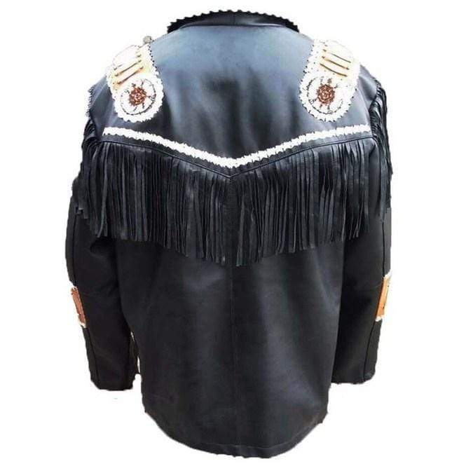 Men’s Handmade Black Western Leather Jacket