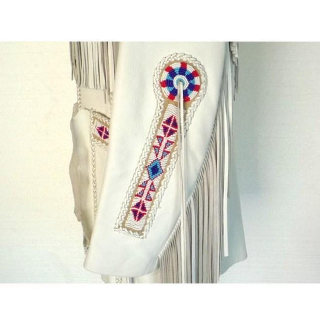 White Cowboy Genuine Leather Jacket - Fringe Style