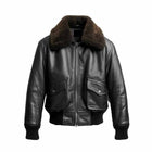 Men Black Leather Flight Bomber Leather Jacket